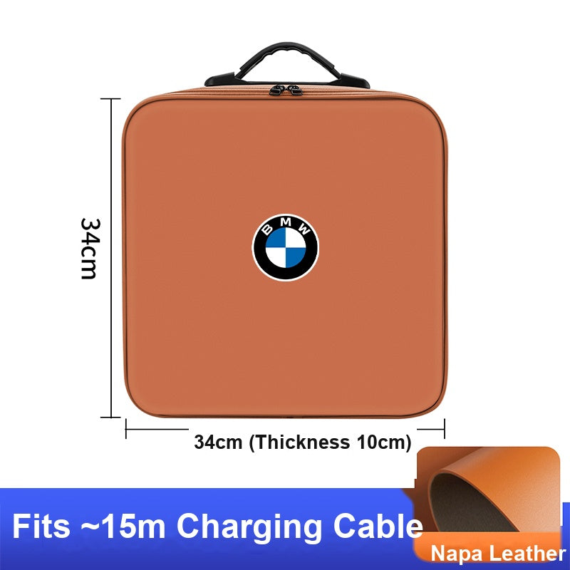 BMW charging cable storage bag - square, orange