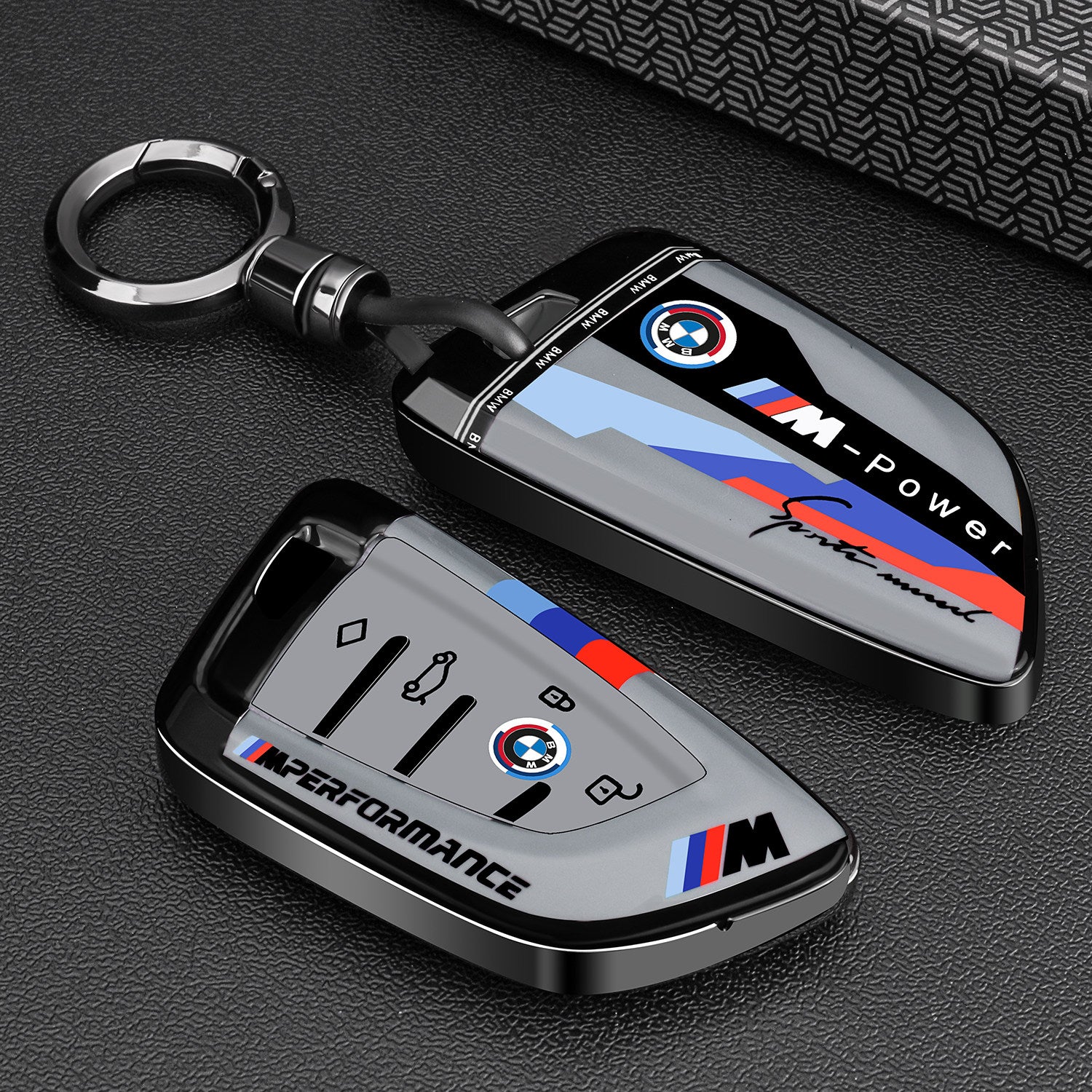 BMW Mineral White painted key case cover with shell only for 3 5 Series X1 X3 X5 i3 smart key