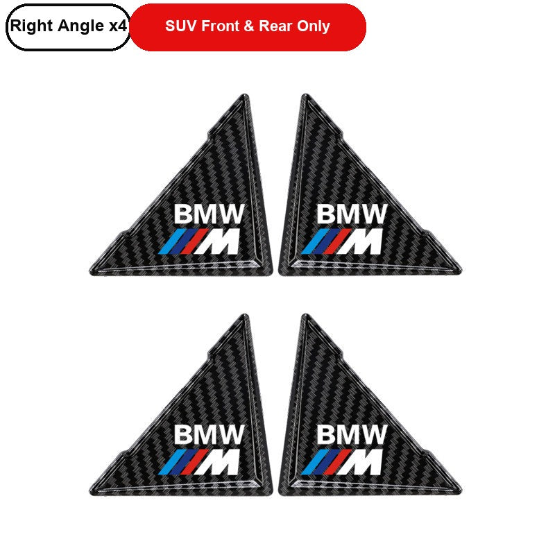 BMW M-Mark carbon fiber right angle door corner guards, set of 4