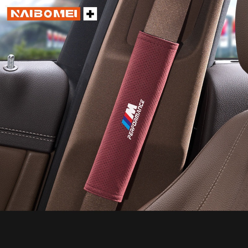 BMW M Seat Belt Shoulder Pad Cover - Suede Strap Protector