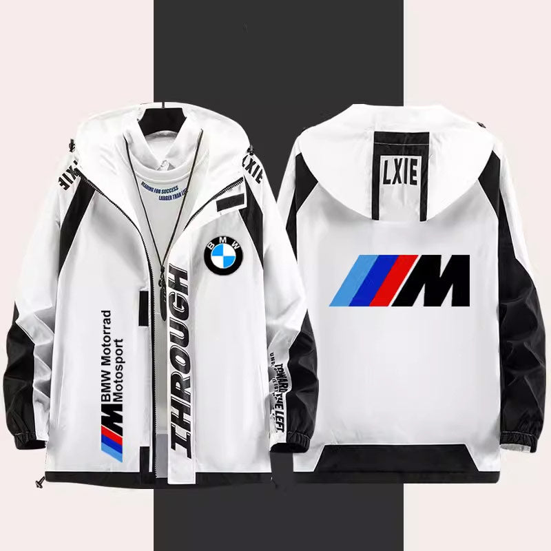 BMW M Power Windbreaker Jacket - Hooded, Customizable Graphics