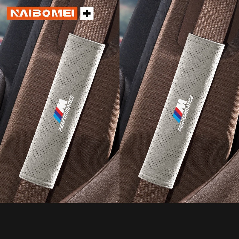 BMW M Seat Belt Shoulder Pad Cover - Suede Strap Protector
