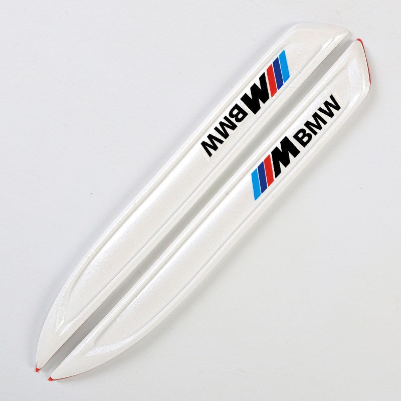 BMW M white bumper guard strips, set of 2