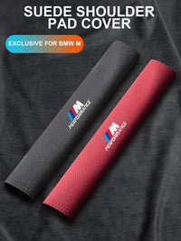 BMW M Seat Belt Shoulder Pad Cover - Suede Strap Protector