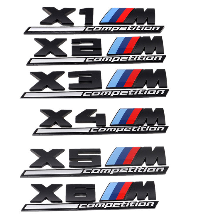 BMW M1-M6 / M Competition / X1M-X6M Competition Rear Trunk Emblem Badge Sticker