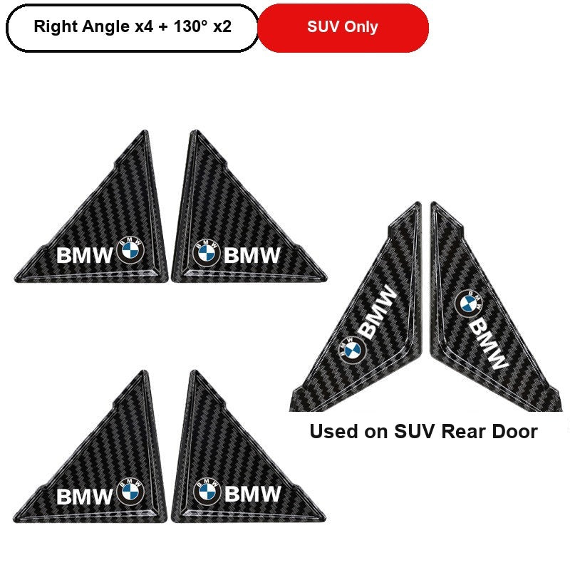 BMW carbon fiber full door corner guard set for SUV, right angle and 130 degree