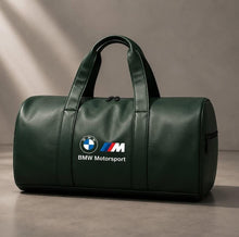 BMW Motorsport Leather Duffel Bag - Travel & Gym Holdall