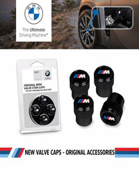 BMW M Aluminum Alloy Tire Valve Stem Caps - Set of 4