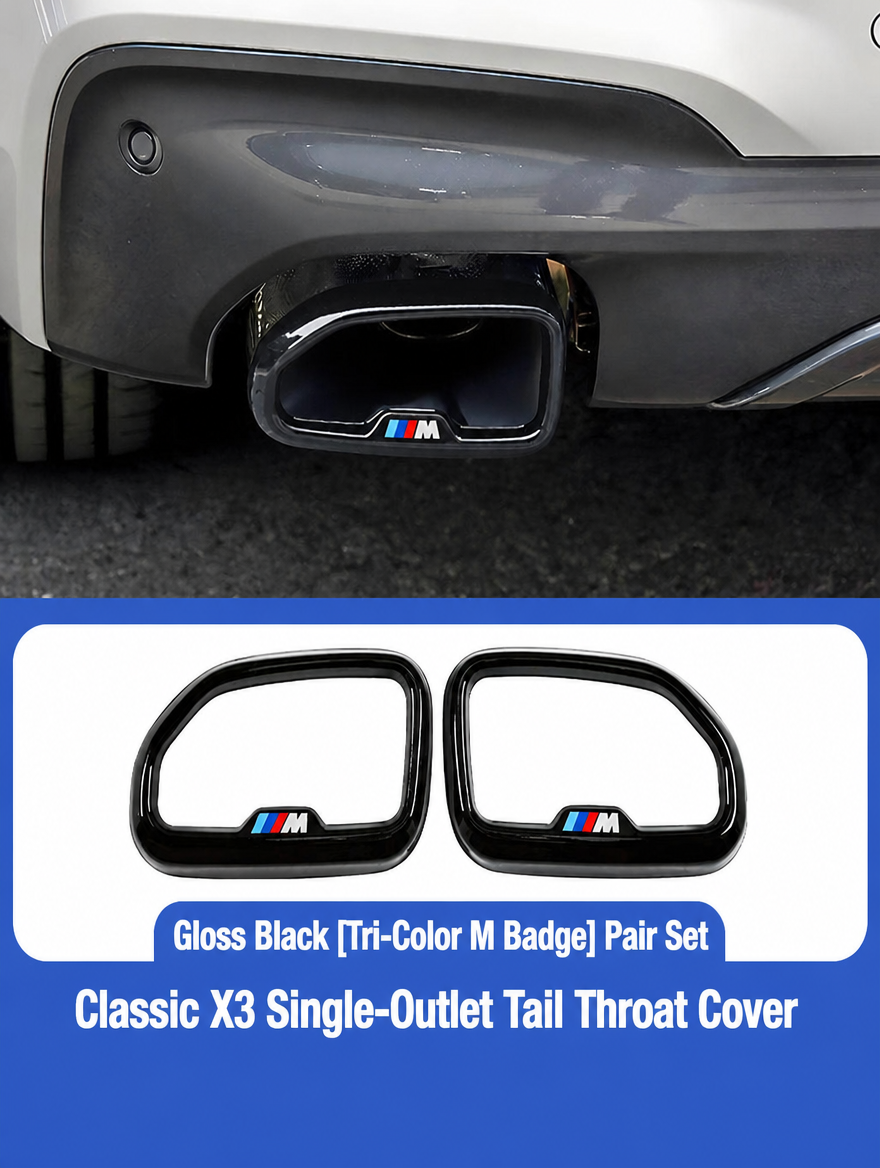 BMW Exhaust Tail Throat Cover - X3/X4/X5/X6/X7 Chrome Trim Kit