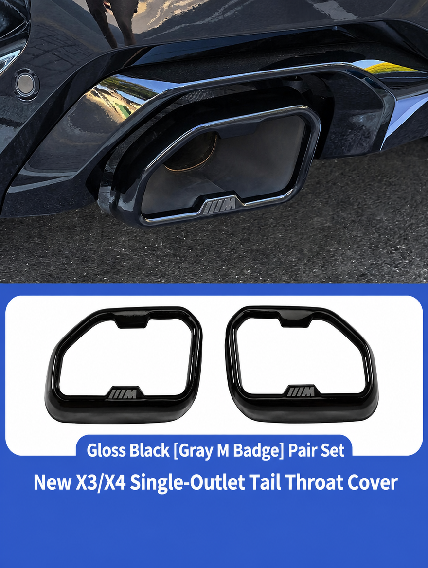 BMW Exhaust Tail Throat Cover - X3/X4/X5/X6/X7 Chrome Trim Kit