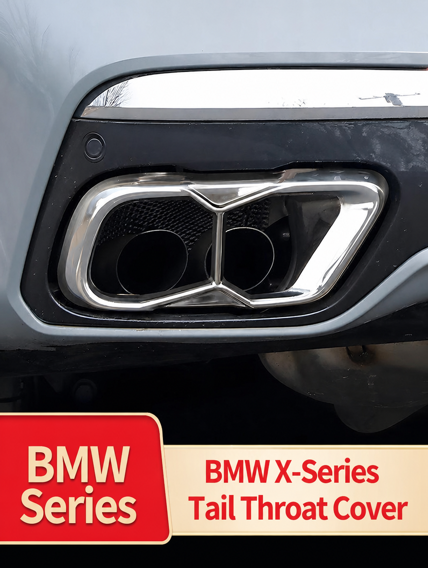BMW Exhaust Tail Throat Cover - X3/X4/X5/X6/X7 Chrome Trim Kit