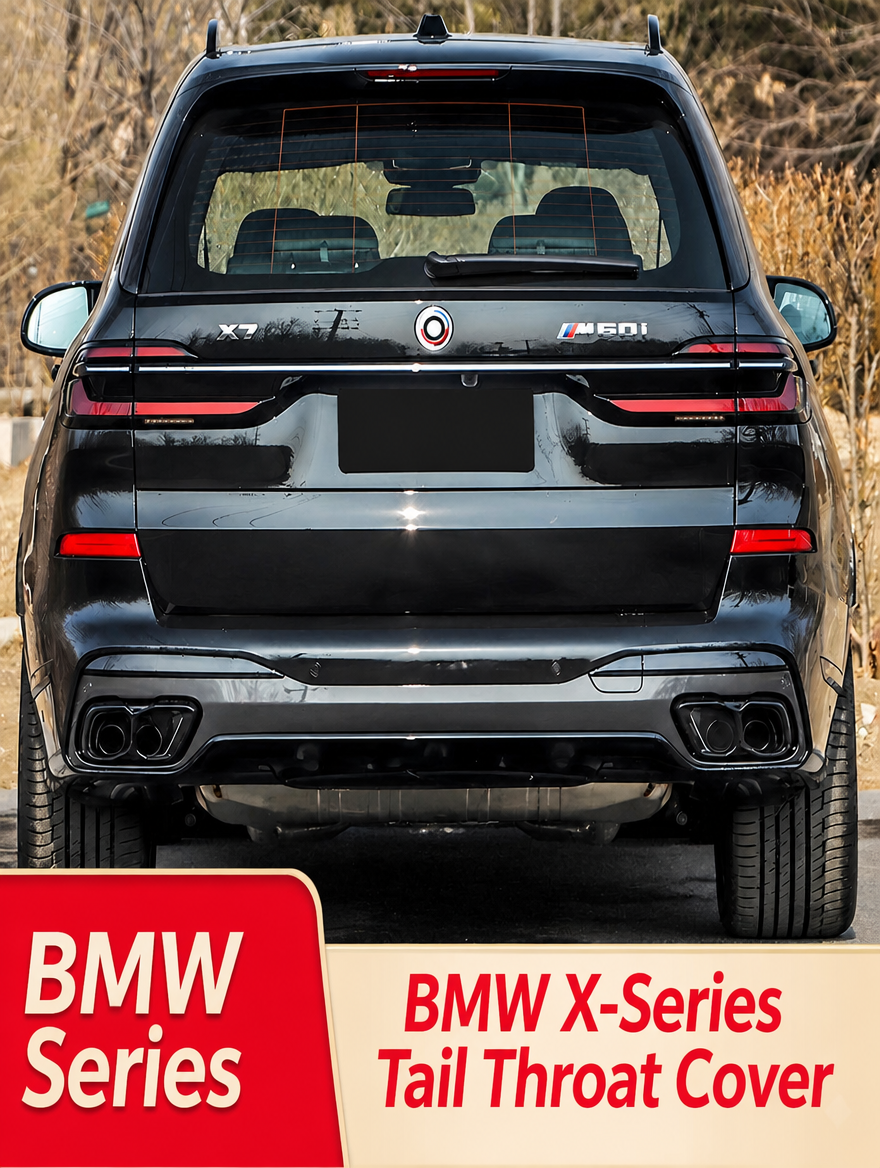 BMW Exhaust Tail Throat Cover - X3/X4/X5/X6/X7 Chrome Trim Kit