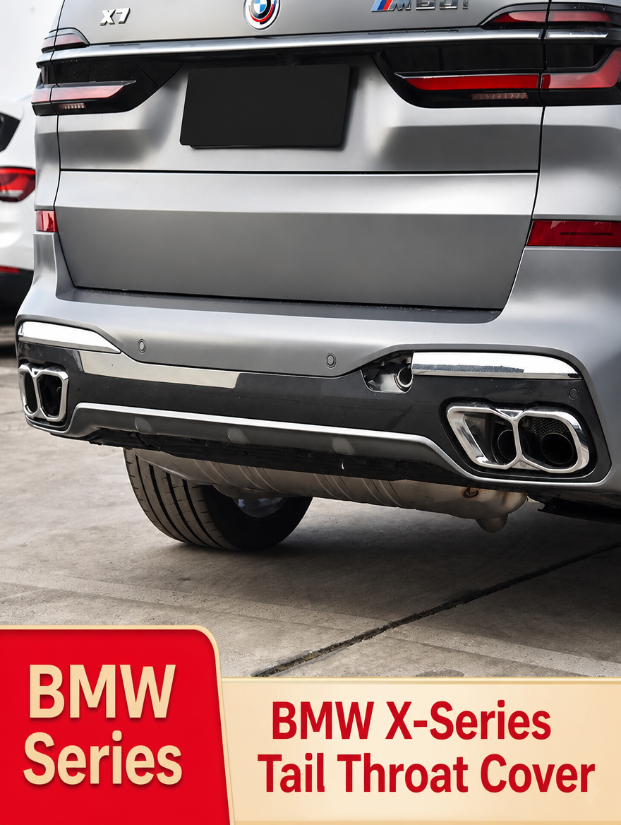 BMW Exhaust Tail Throat Cover - X3/X4/X5/X6/X7 Chrome Trim Kit