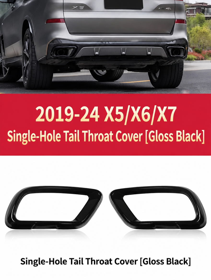 BMW Exhaust Tail Throat Cover - X3/X4/X5/X6/X7 Chrome Trim Kit