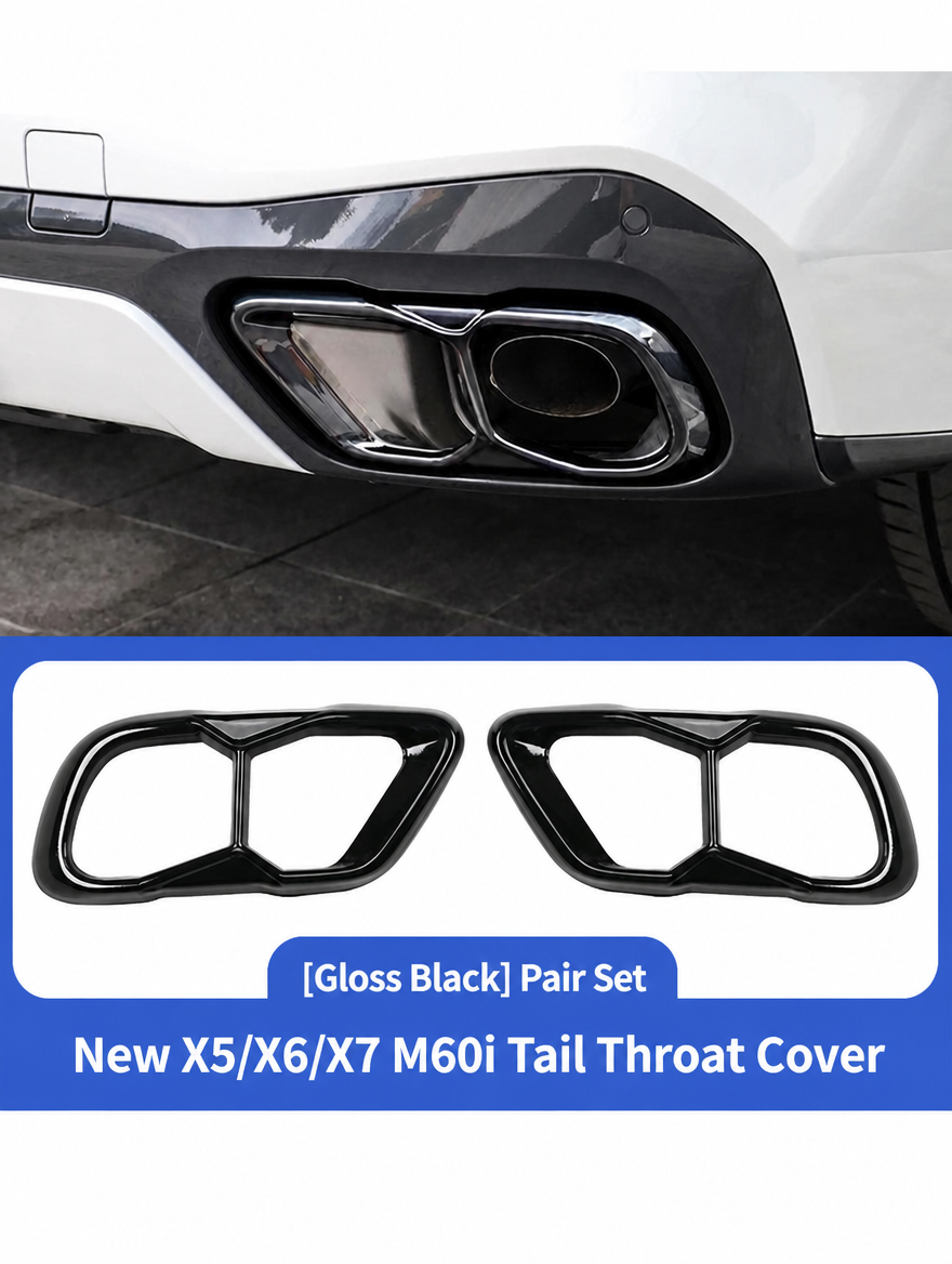 BMW Exhaust Tail Throat Cover - X3/X4/X5/X6/X7 Chrome Trim Kit