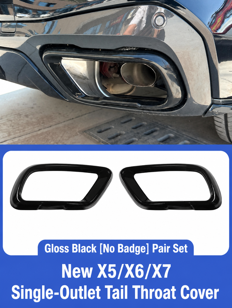 BMW Exhaust Tail Throat Cover - X3/X4/X5/X6/X7 Chrome Trim Kit