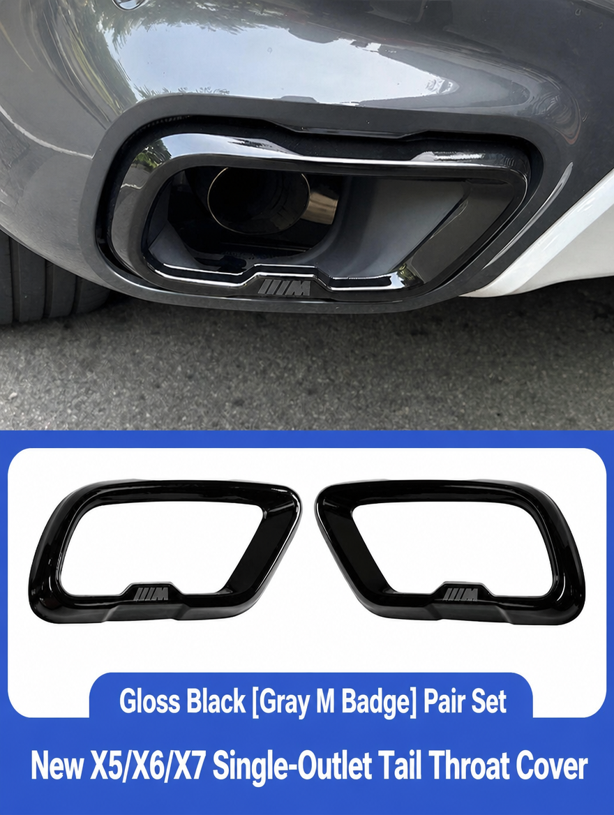 BMW Exhaust Tail Throat Cover - X3/X4/X5/X6/X7 Chrome Trim Kit
