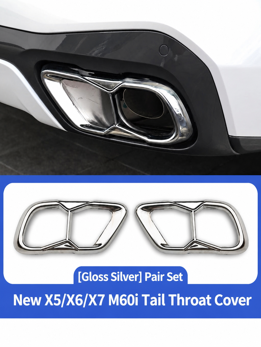 BMW Exhaust Tail Throat Cover - X3/X4/X5/X6/X7 Chrome Trim Kit