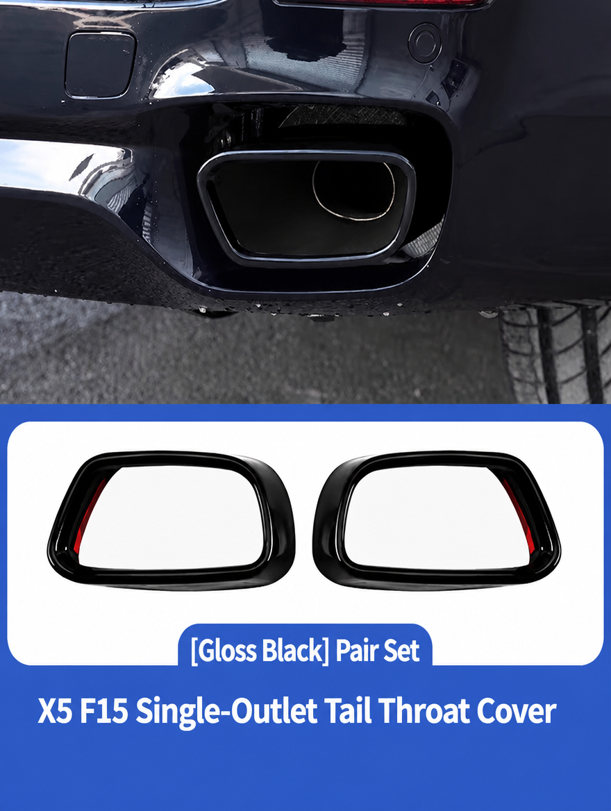 BMW Exhaust Tail Throat Cover - X3/X4/X5/X6/X7 Chrome Trim Kit