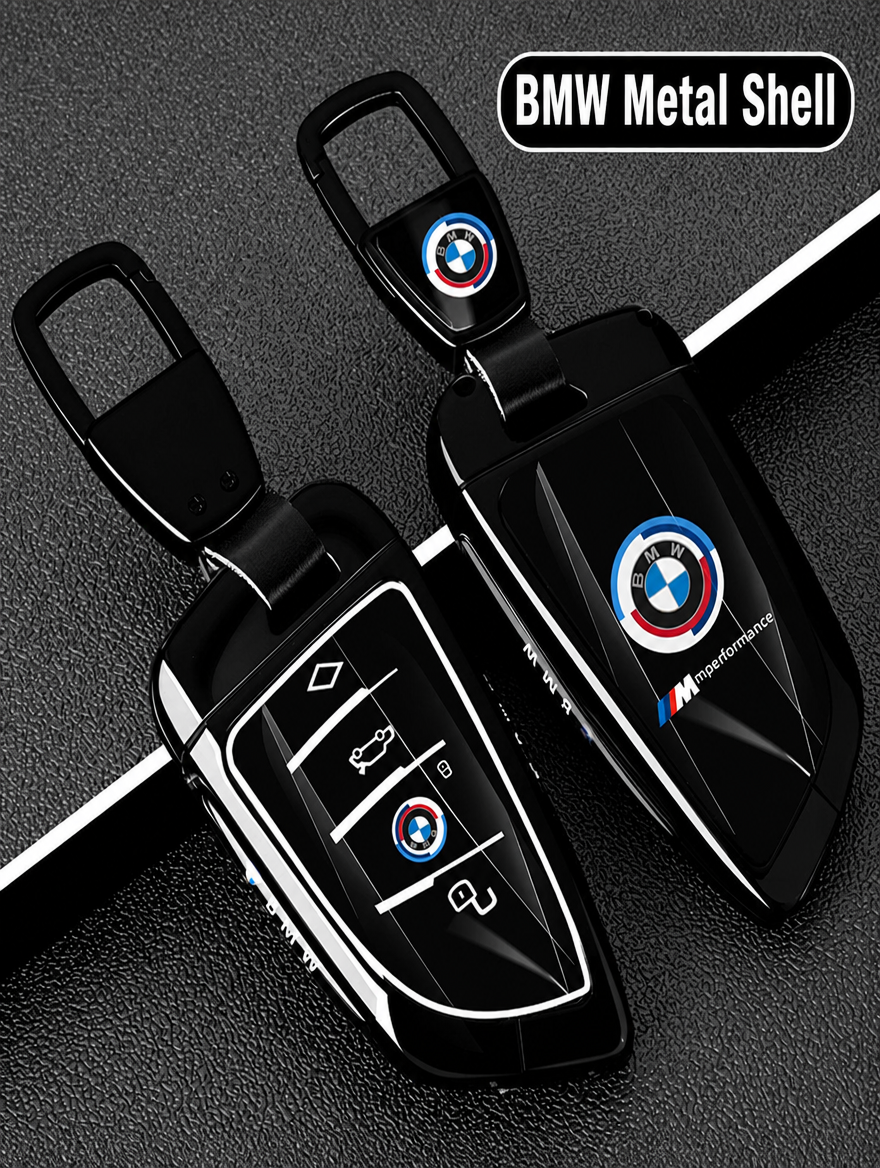 BMW Card Key Cover - Racing-Style Metal Card Holder