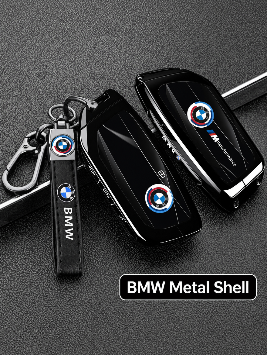 BMW Card Key Cover - Racing-Style Metal Card Holder