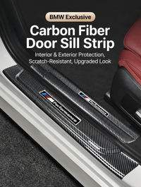 BMW Carbon Fiber Door Sill Strip - Welcome Pedal Protection Kit