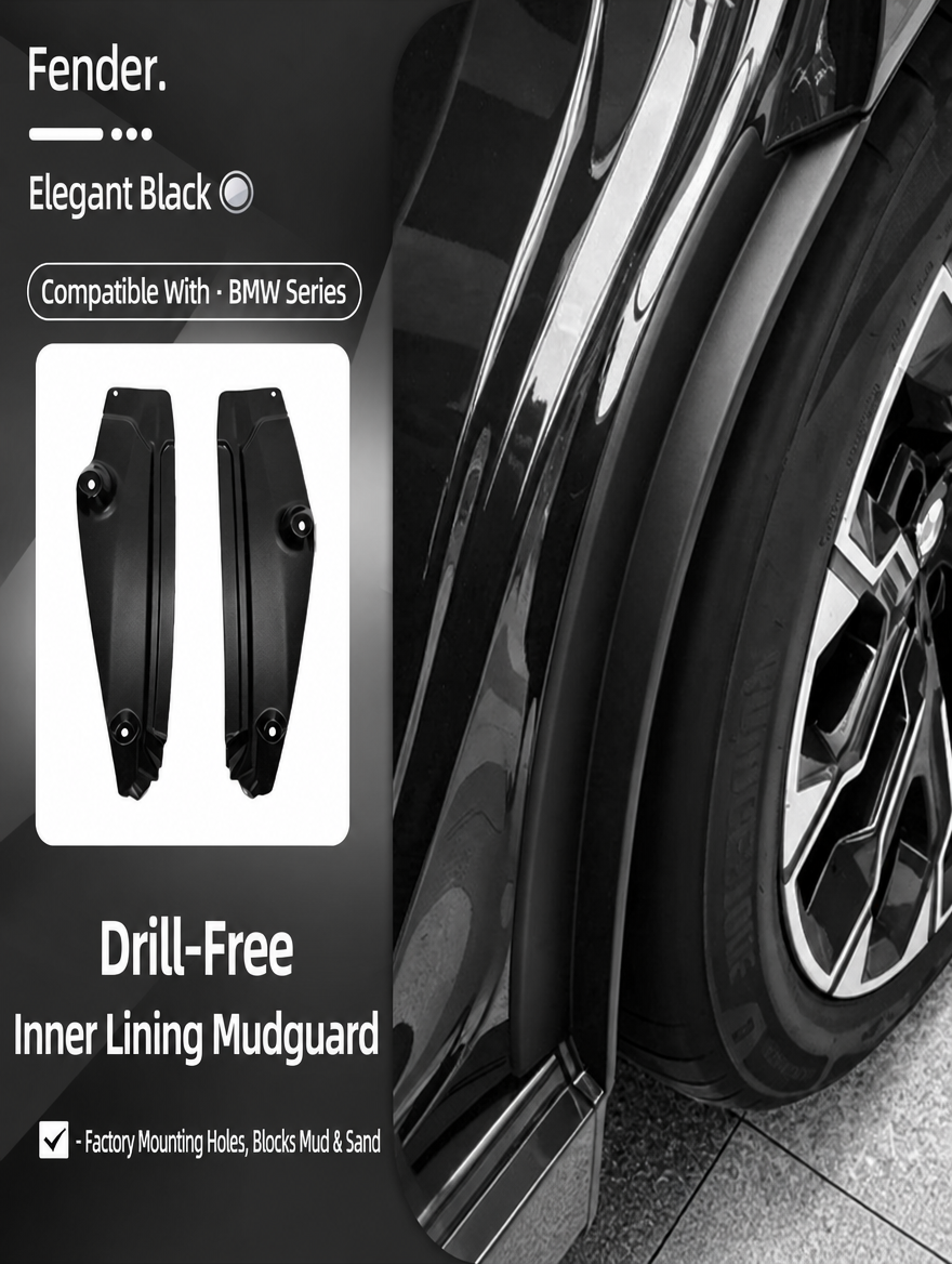 BMW X3 Rear Wheel Liner &amp; Mudguard Kit - Drill-Free Fender Trim
