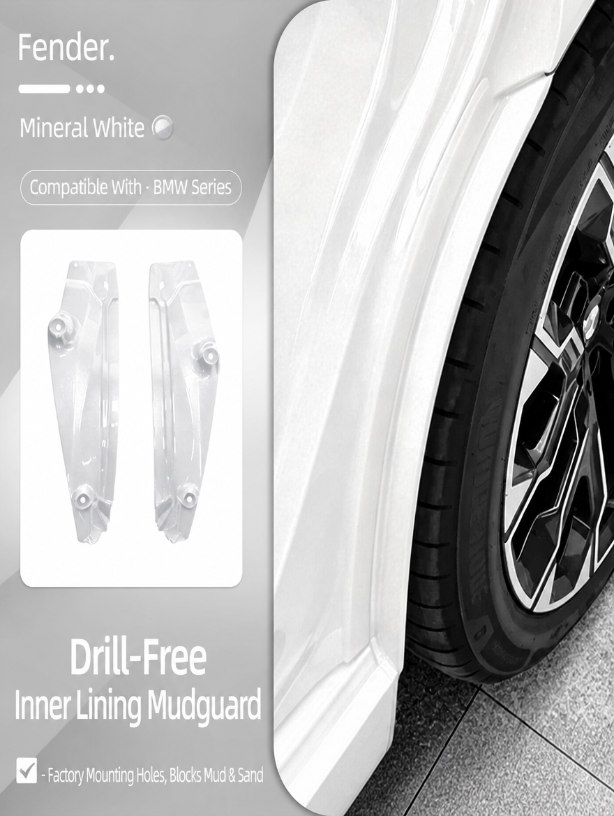 BMW X3 Rear Wheel Liner &amp; Mudguard Kit - Drill-Free Fender Trim