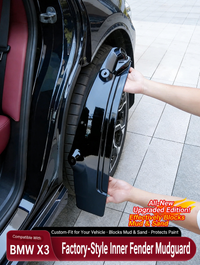 BMW X3 Rear Wheel Liner &amp; Mudguard Kit - Drill-Free Fender Trim