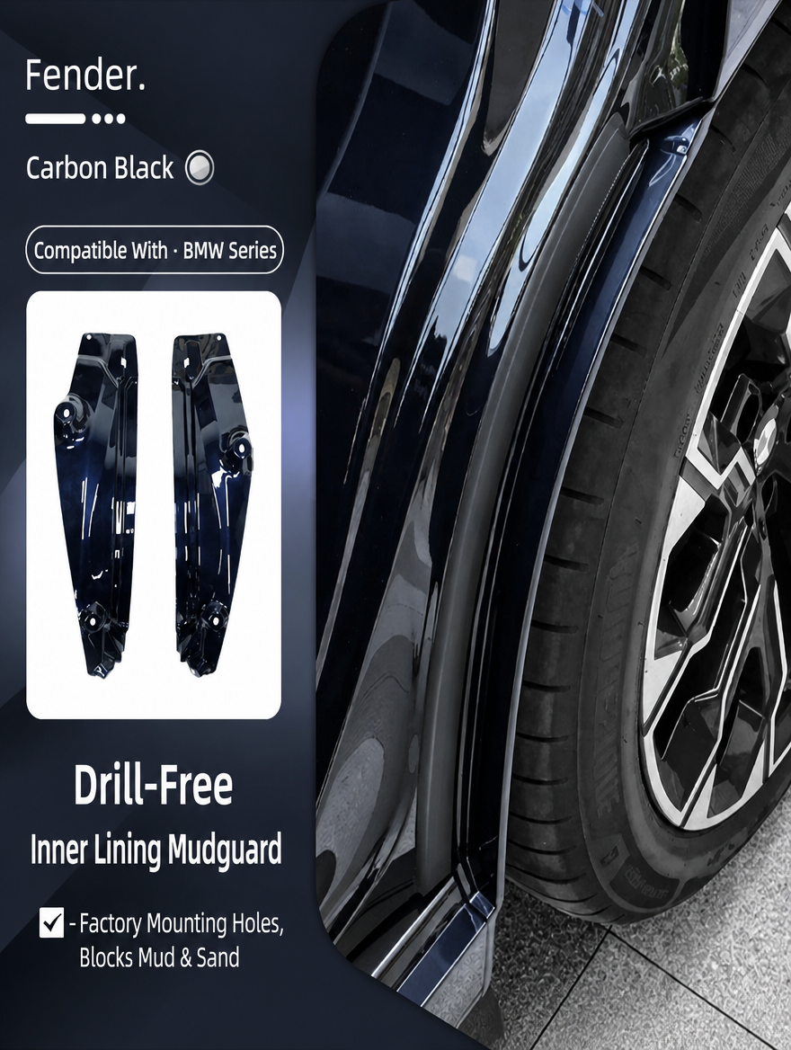 BMW X3 Rear Wheel Liner &amp; Mudguard Kit - Drill-Free Fender Trim