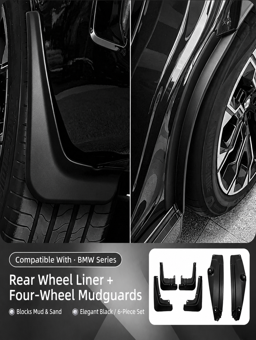 BMW X3 Rear Wheel Liner &amp; Mudguard Kit - Drill-Free Fender Trim