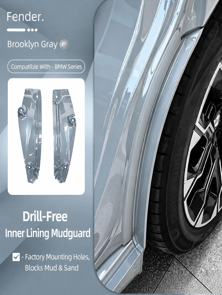 BMW X3 Rear Wheel Liner &amp; Mudguard Kit - Drill-Free Fender Trim