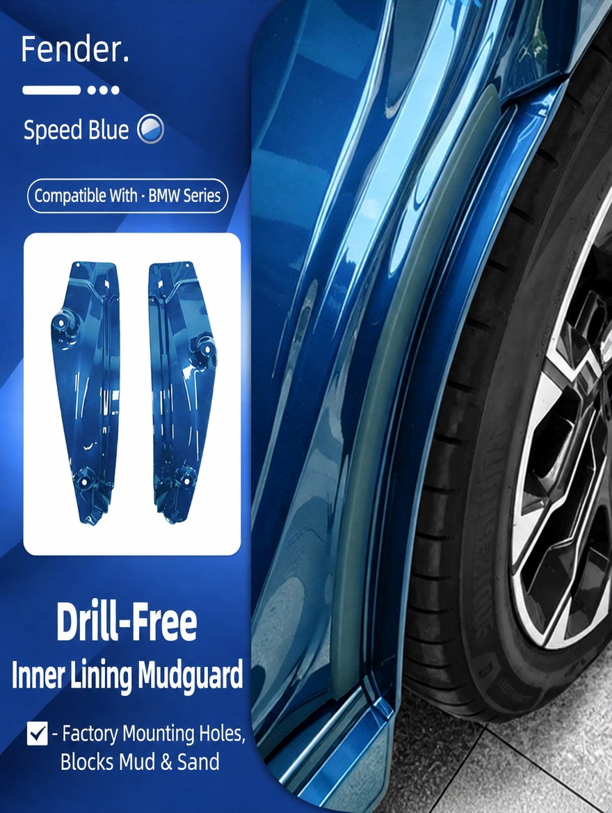 BMW X3 Rear Wheel Liner &amp; Mudguard Kit - Drill-Free Fender Trim