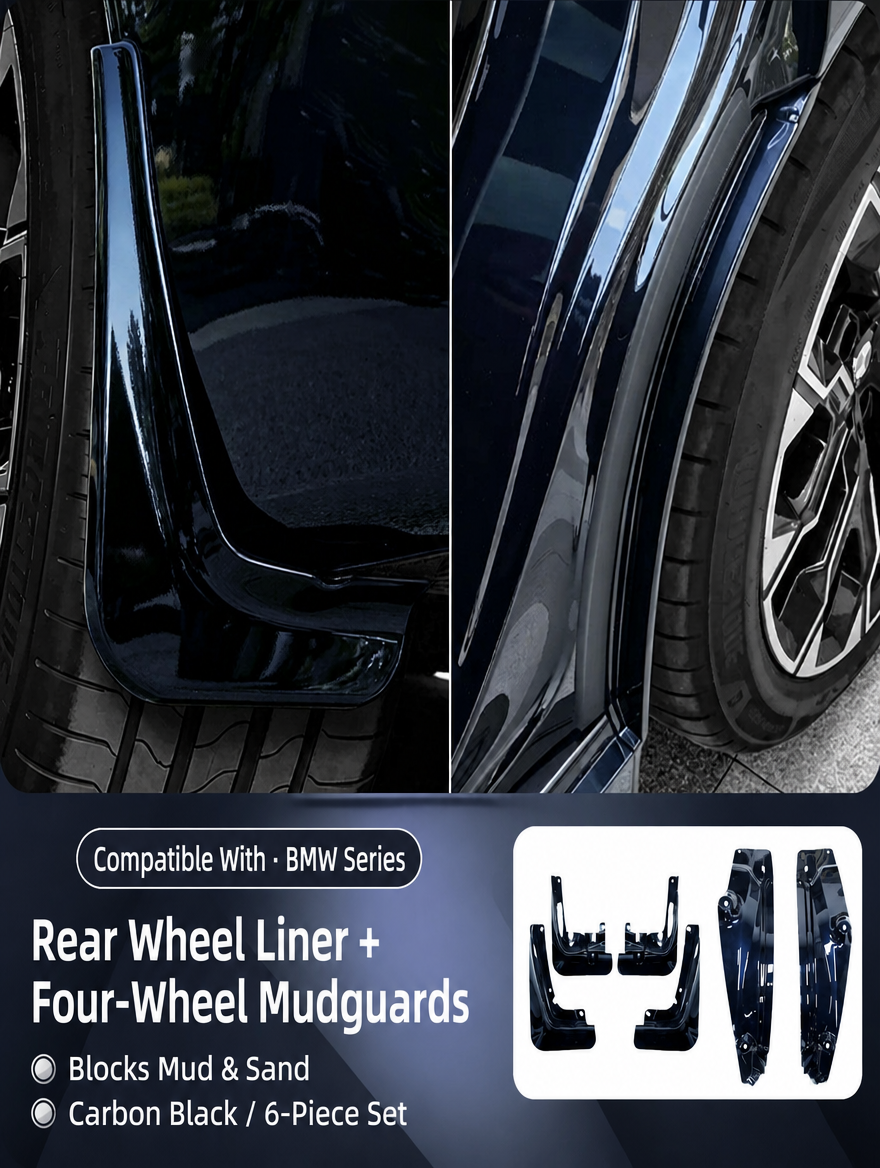 BMW X3 Rear Wheel Liner &amp; Mudguard Kit - Drill-Free Fender Trim