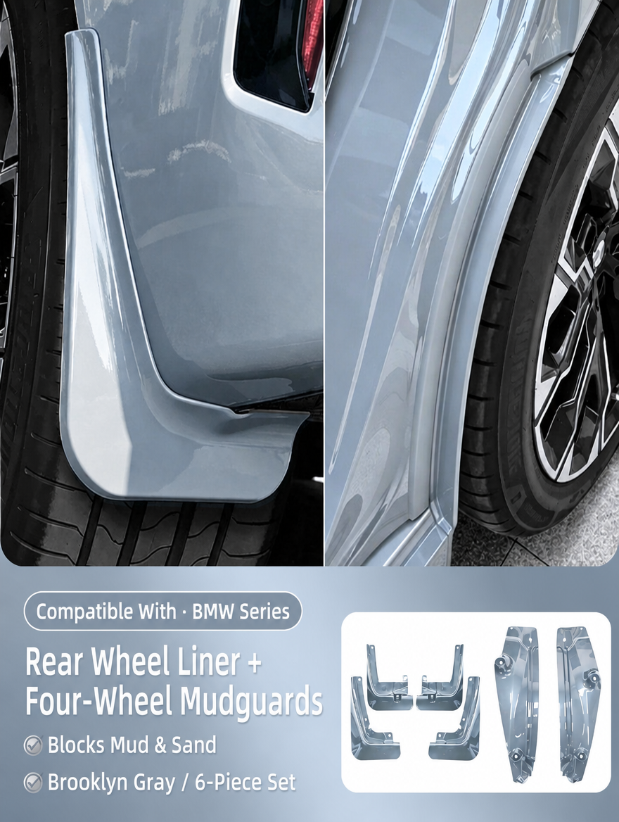 BMW X3 Rear Wheel Liner &amp; Mudguard Kit - Drill-Free Fender Trim