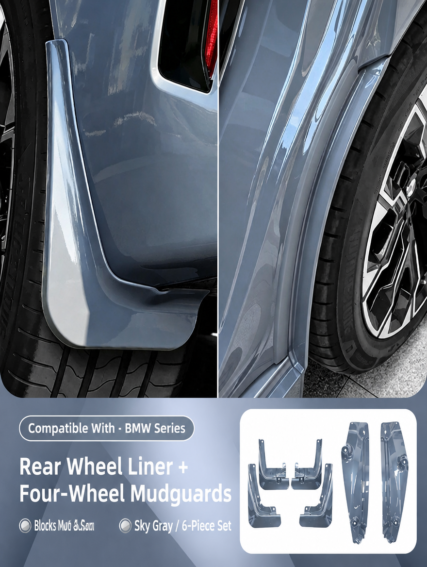 BMW X3 Rear Wheel Liner &amp; Mudguard Kit - Drill-Free Fender Trim