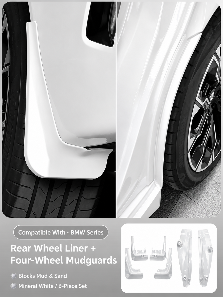 BMW X3 Rear Wheel Liner &amp; Mudguard Kit - Drill-Free Fender Trim