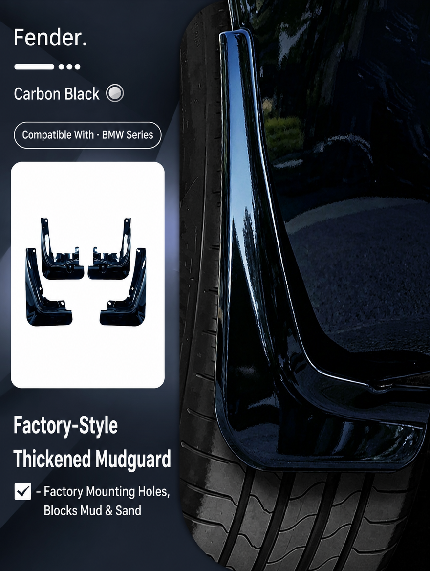 BMW X3 Rear Wheel Liner &amp; Mudguard Kit - Drill-Free Fender Trim