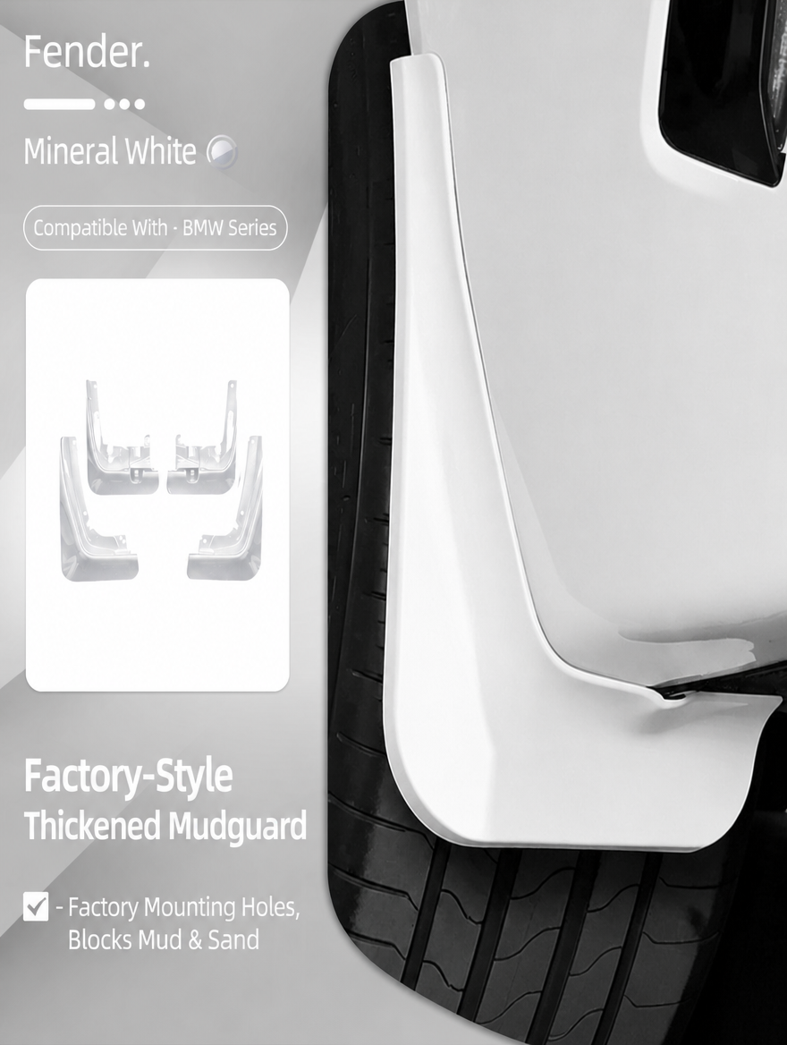 BMW X3 Rear Wheel Liner &amp; Mudguard Kit - Drill-Free Fender Trim
