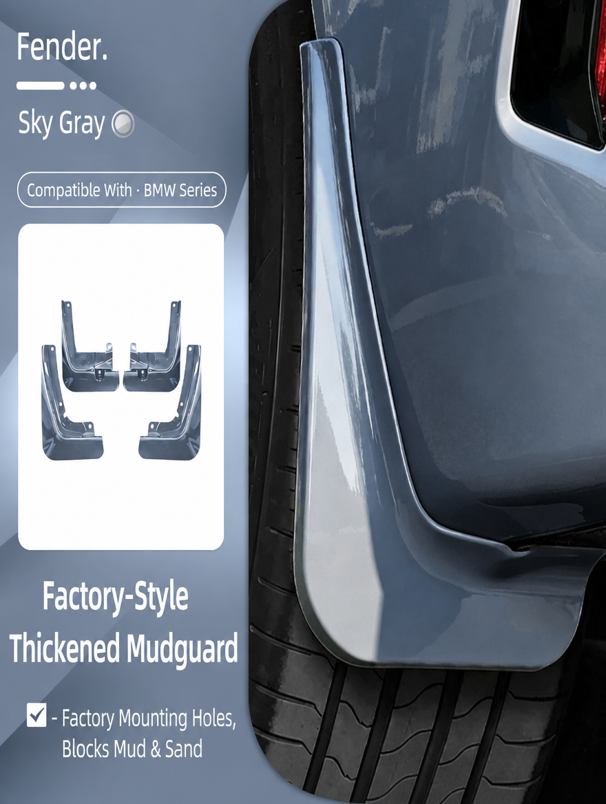 BMW X3 Rear Wheel Liner &amp; Mudguard Kit - Drill-Free Fender Trim