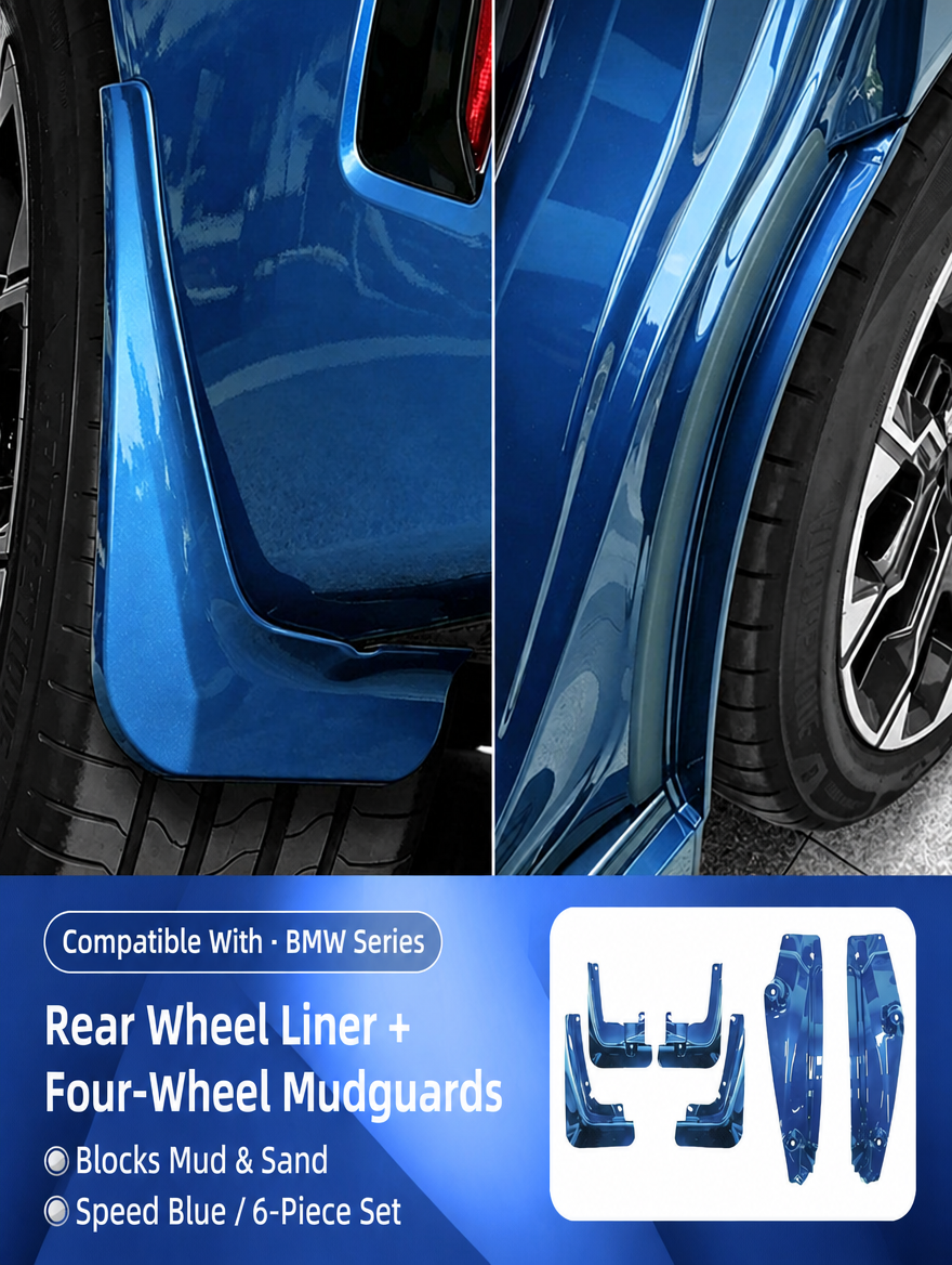BMW X3 Rear Wheel Liner &amp; Mudguard Kit - Drill-Free Fender Trim