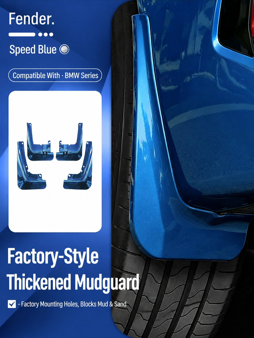 BMW X3 Rear Wheel Liner &amp; Mudguard Kit - Drill-Free Fender Trim