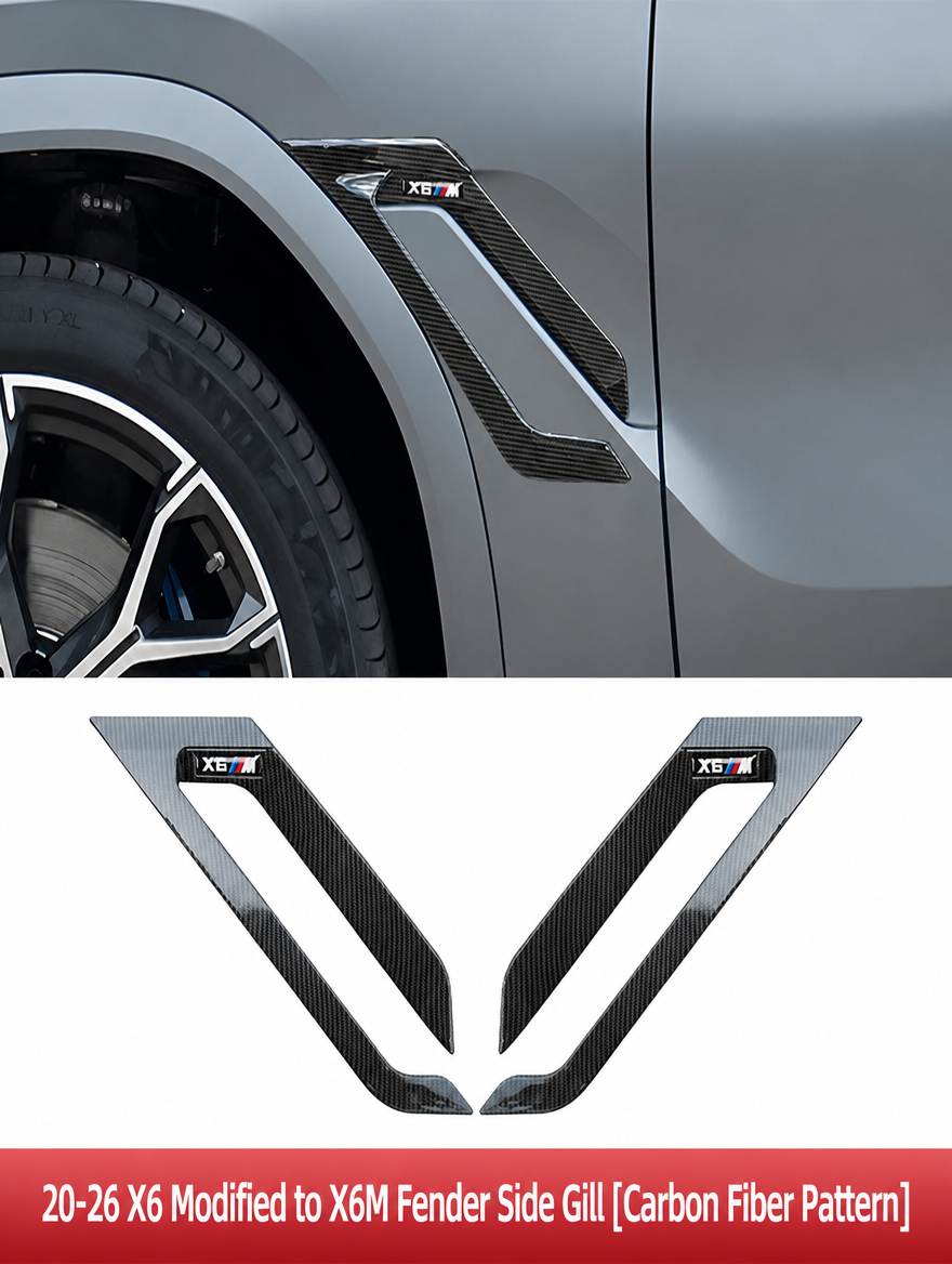 BMW X5/X6/X3 M-Style Fender Side Gill Trim