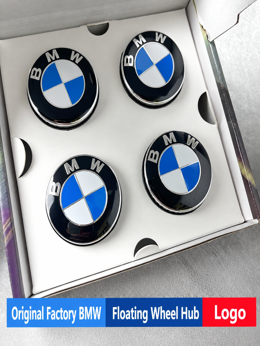BMW Floating Wheel Hub Cap Badge Set - 56mm/68mm