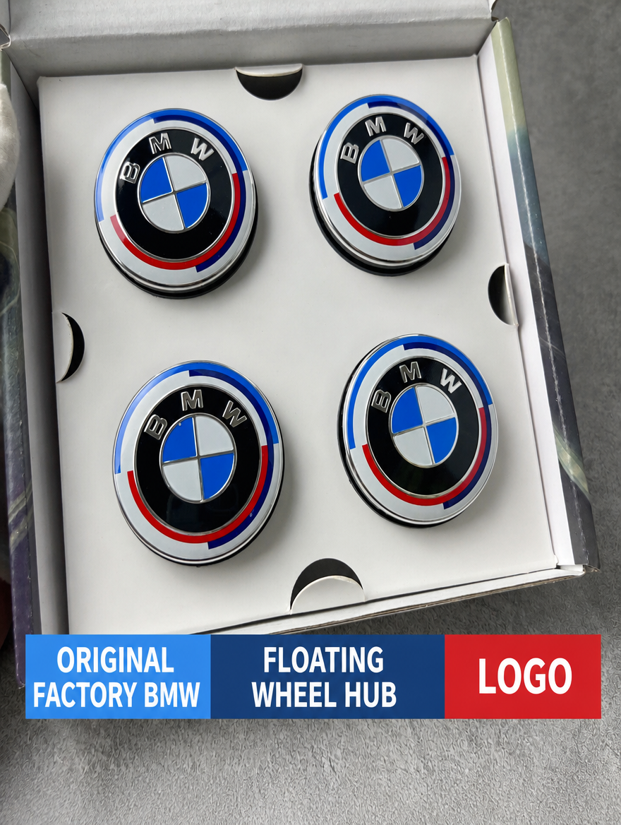 BMW Floating Wheel Hub Cap Badge Set - 56mm/68mm