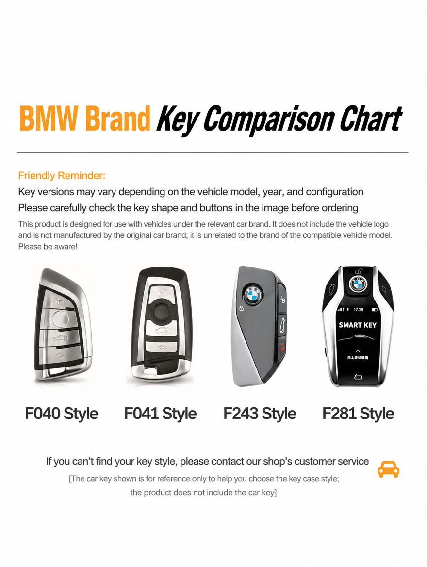BMW Horseshoe-Style Genuine Leather Key Case