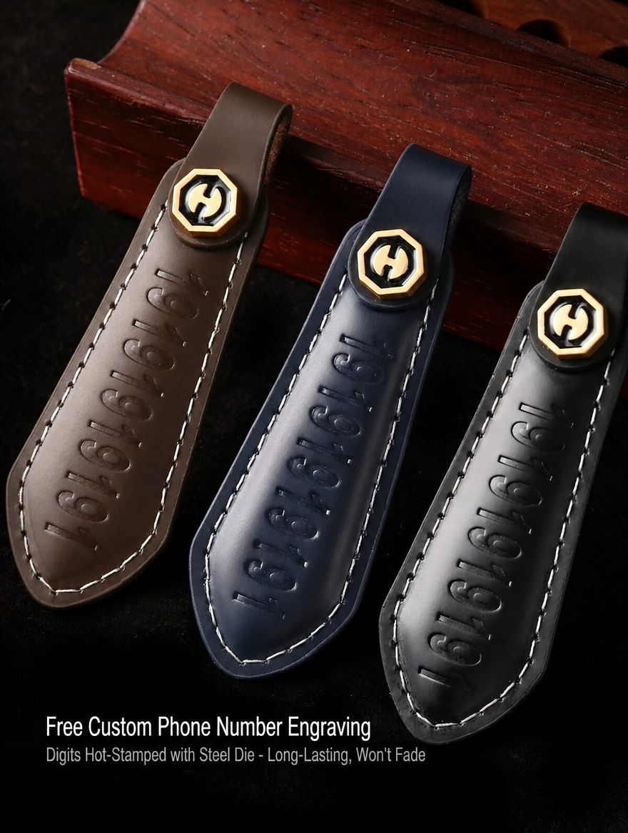 BMW Horseshoe-Style Genuine Leather Key Case