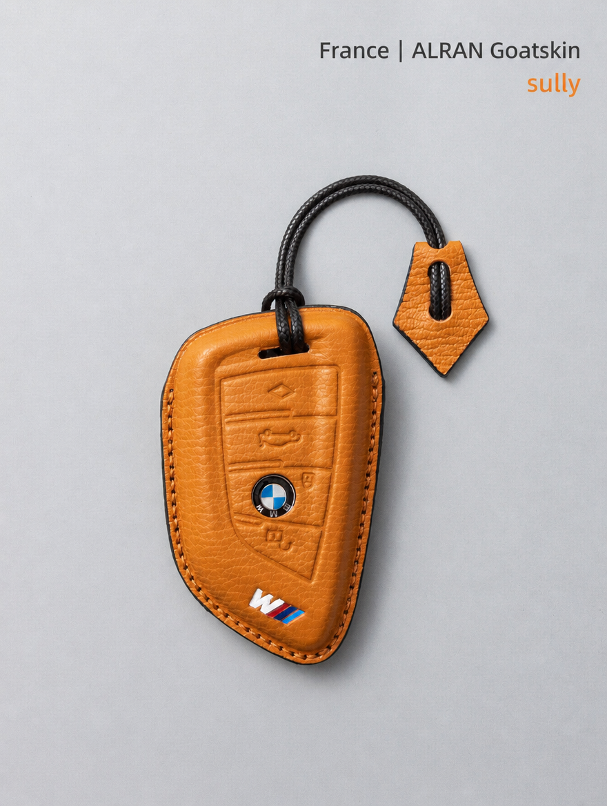 BMW Blade Key Leather Case - Sheepskin Cover with Buckle