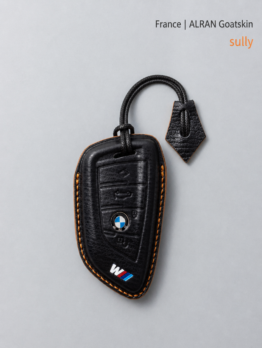 BMW Blade Key Leather Case - Sheepskin Cover with Buckle