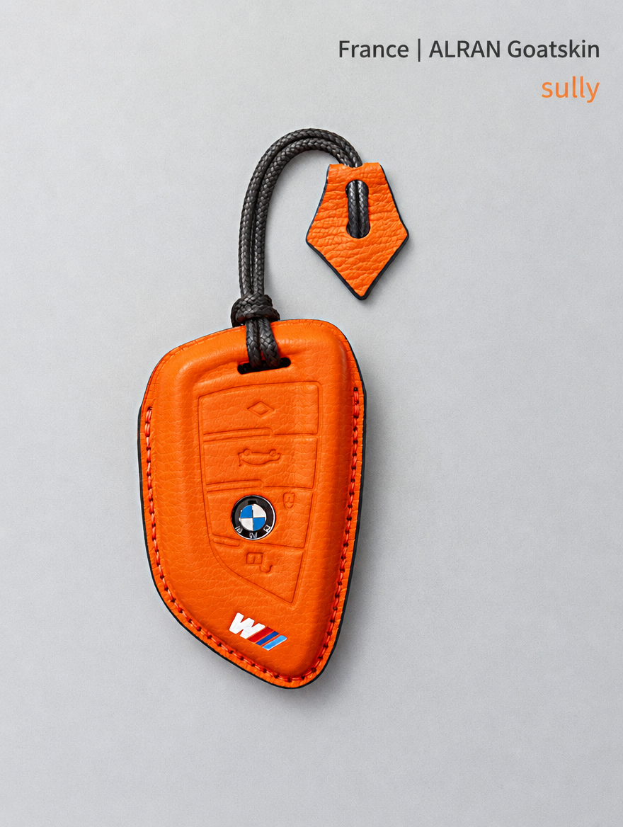 BMW Blade Key Leather Case - Sheepskin Cover with Buckle